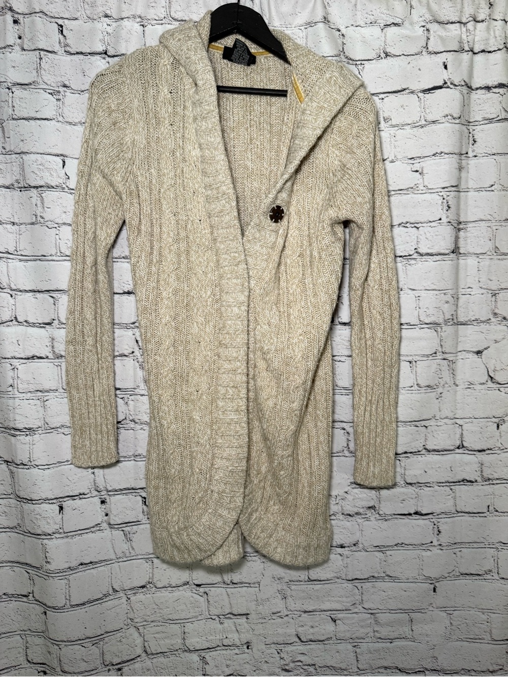 It’s Our Time. Hooded button sweater. Size L